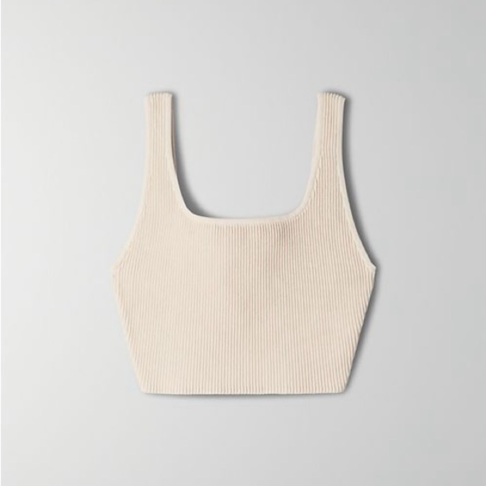 Babaton SCULPT KNIT TANK - Matte Pearl